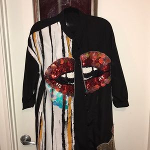 Black sequin cardigan